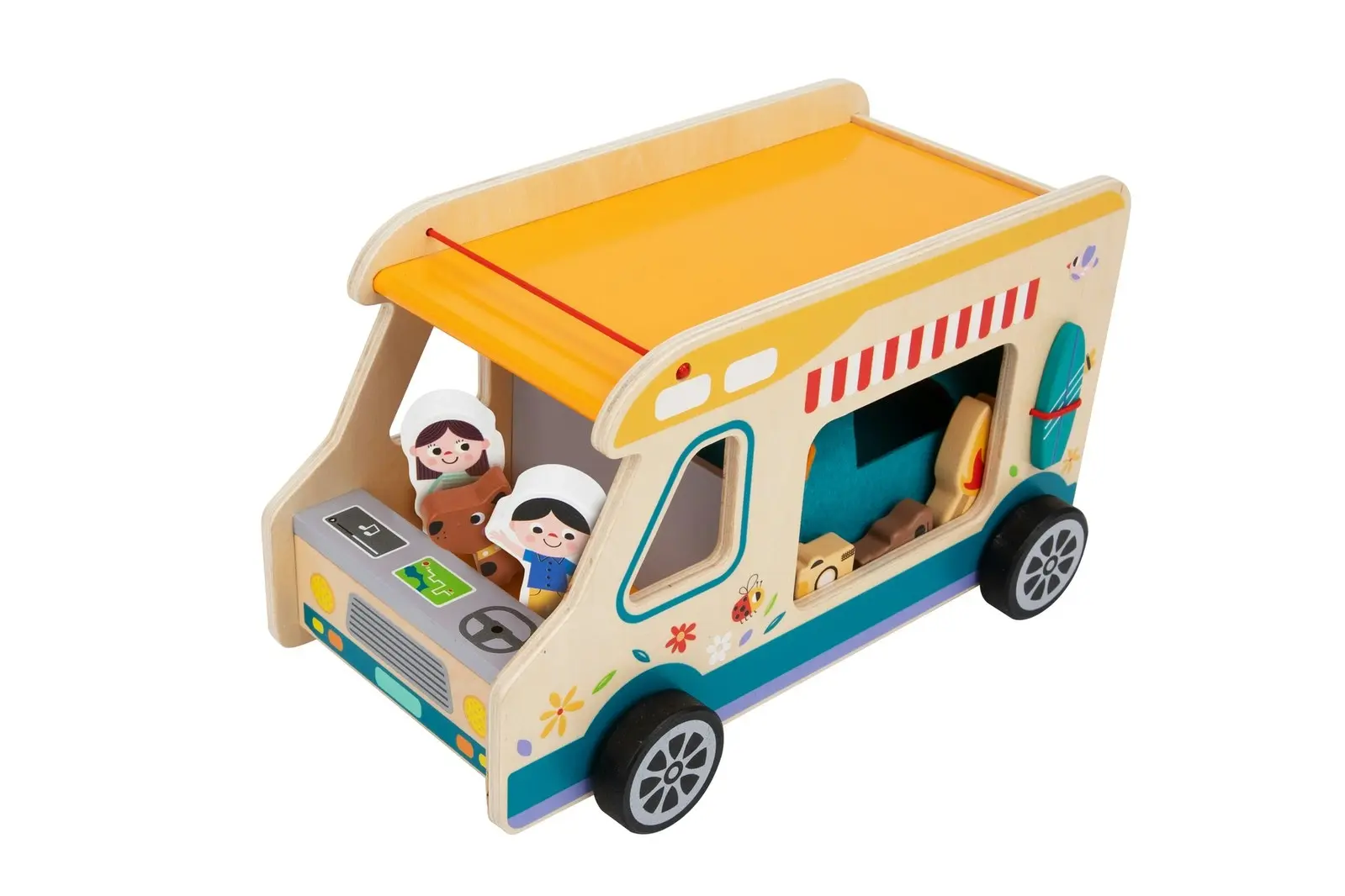 Tooky Toy Kids/Toddler Pretend Play Camping Rolling Rv Caravan Toy Playset 3+