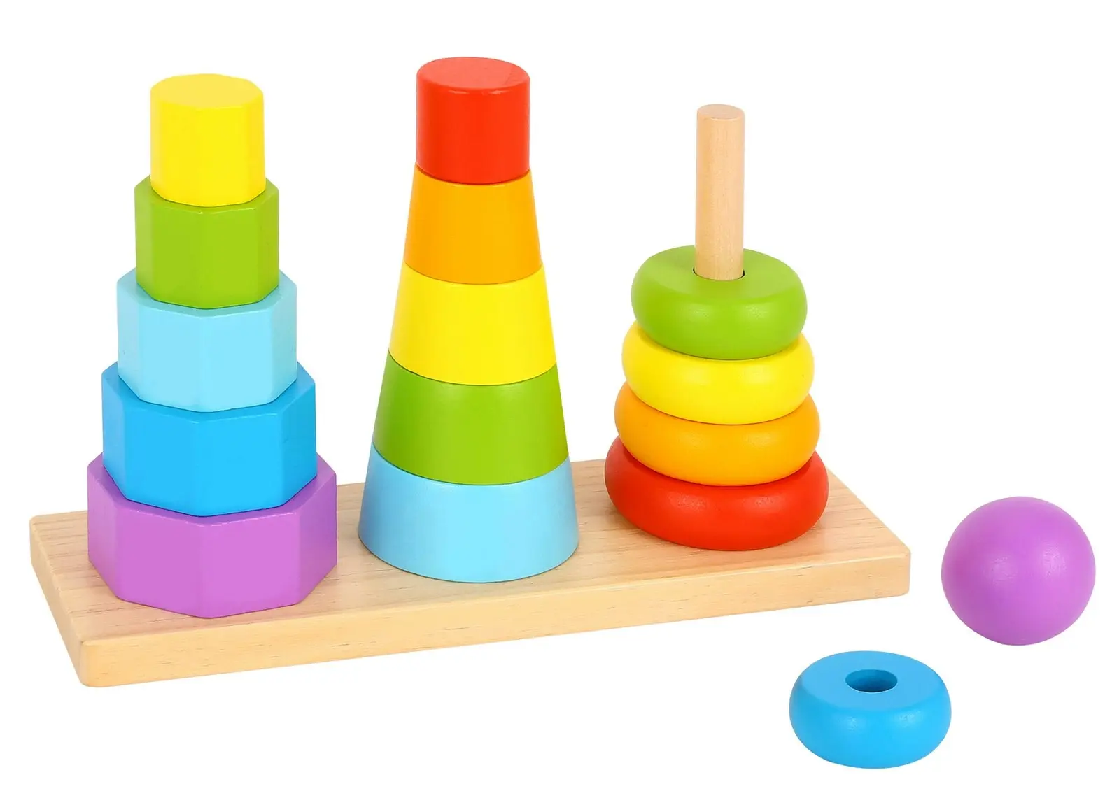 Tooky Toy Shape Stacking Toddlers/Children's Interactive Building Tower 18m+