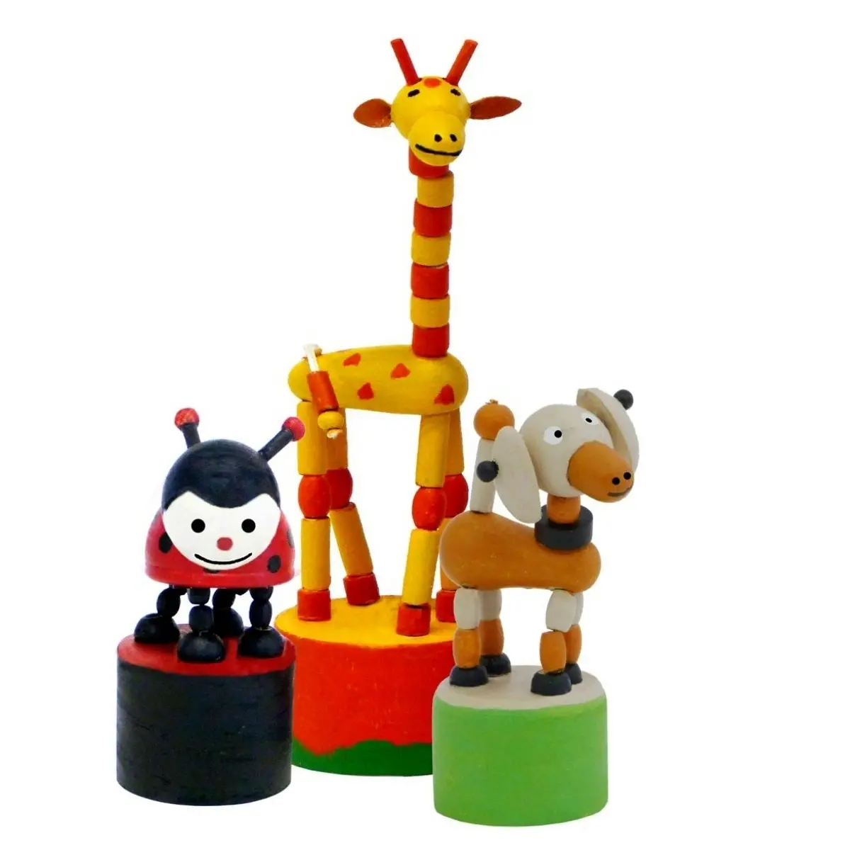 2x 3pc Crafty Kits Wobbly Animals Giraffe/Dog/Ladybug Kids DIY Art/Craft Toy