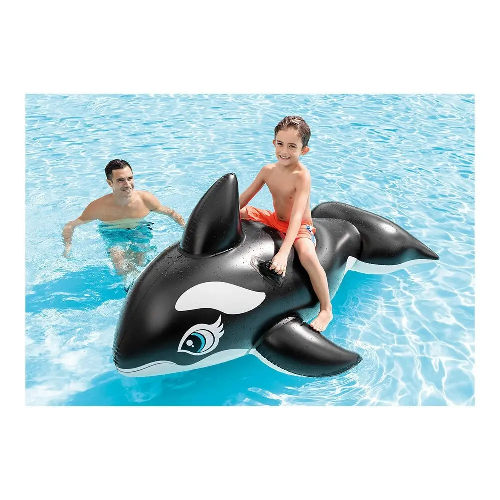 Intex Giant 193cm Inflatable Floating Whale Ride On Pool/Swimming Toy Kids 3y+