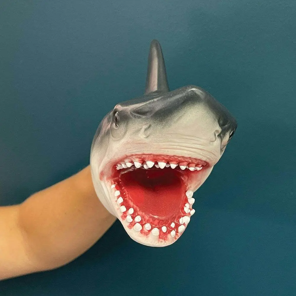 2x Johnco Shark Hand Puppet Role Play Imaginative Kids/Toddler Activity Toy 5y+