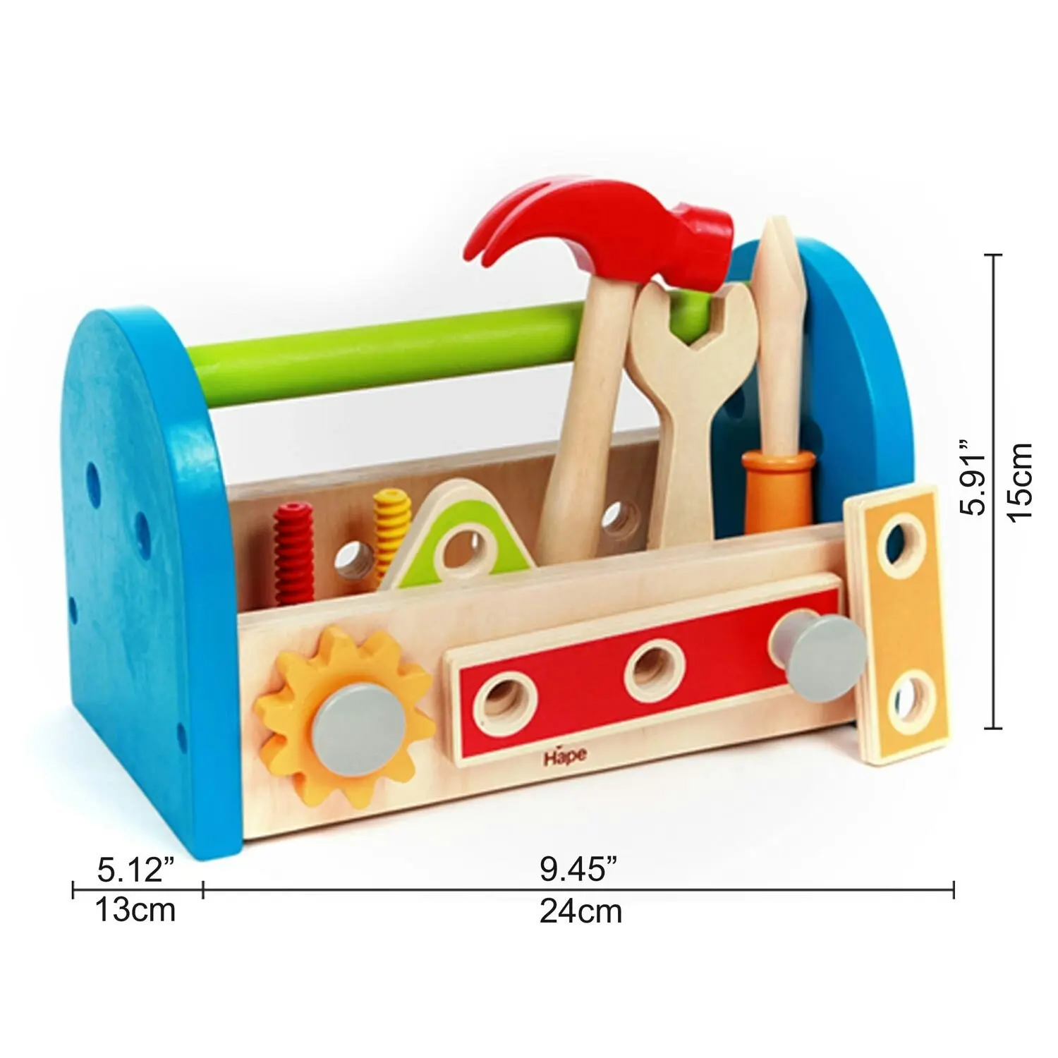 17pc Hape Fix-It Tool Box Kids/Children Pretend Construction Kit 3y+ Wooden Toy