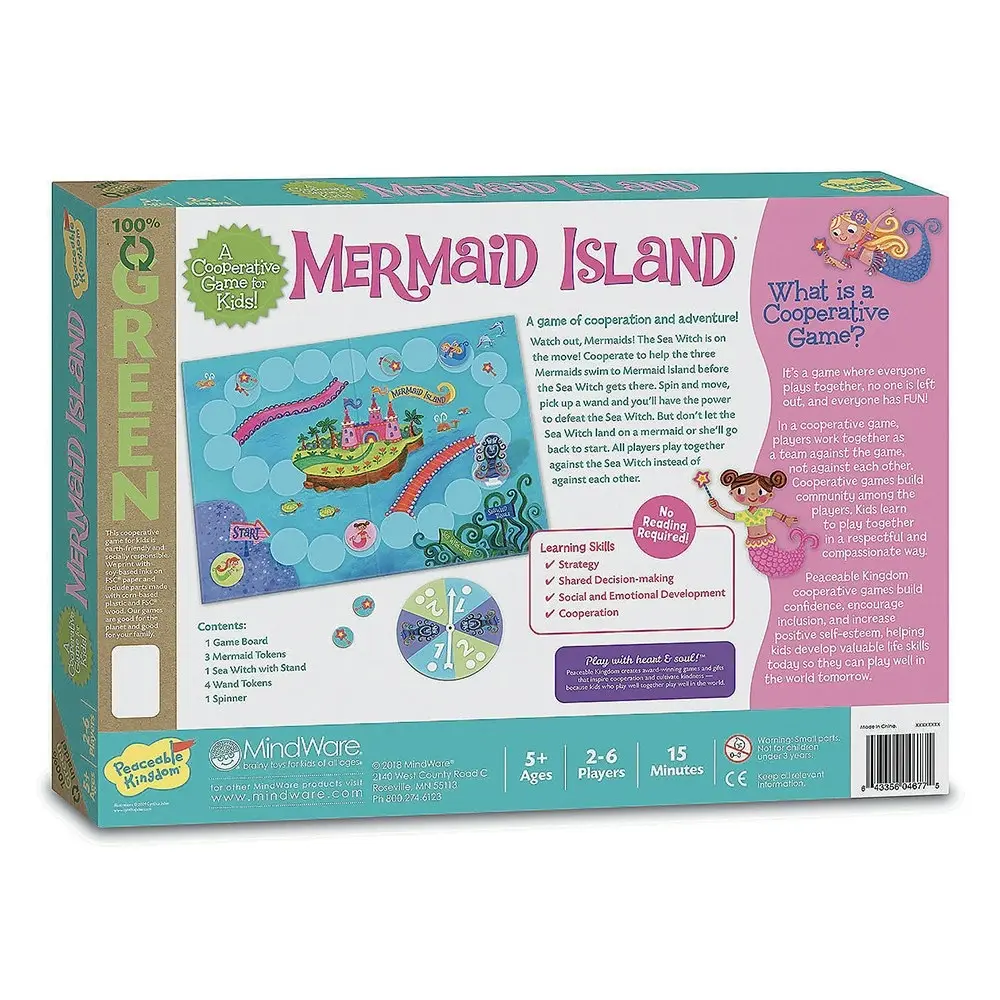 Peaceable Kingdom Mermaid Island Children's/Family Cooperative Board Game 5y+