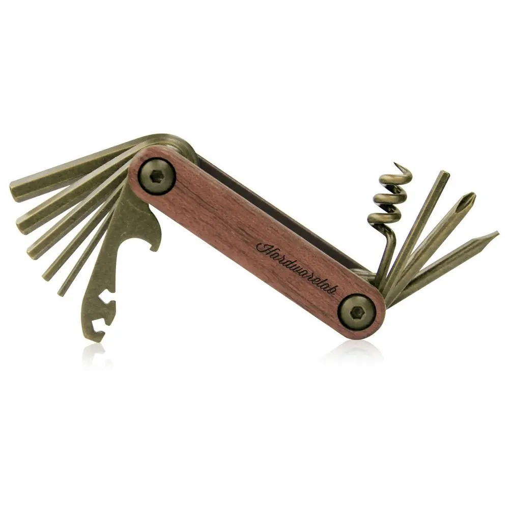 HardwareLab 12in1 Folding Compact Camping Multitool Corkscrew/Bottle Opener 8cm