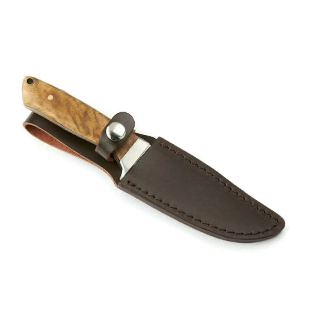 Whitby Knives Walnut Handle Survival/Camping SS Knife w/ Sheath - 3.5'' Blade