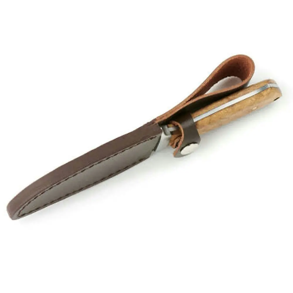 Whitby Knives Walnut Handle Survival/Camping SS Knife w/ Sheath - 3.5'' Blade