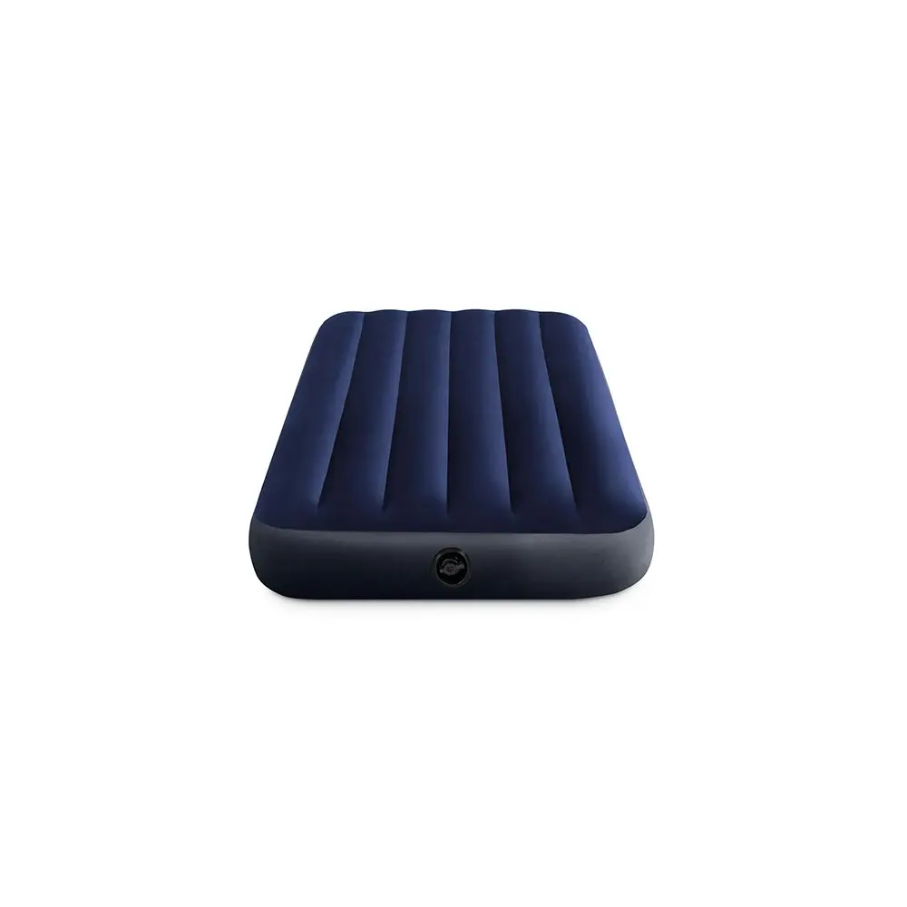 Intex Dura-Beam Series Classic Downy Twin Airbed Inflatable Mattress Blue/Grey