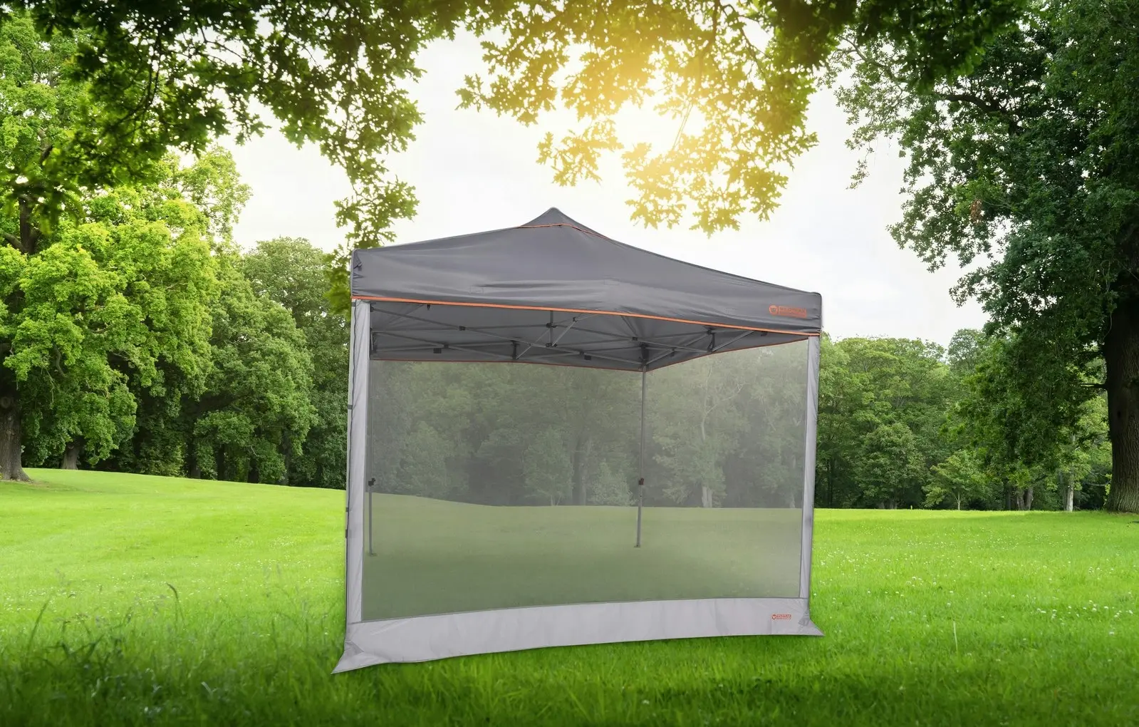 Wildtrak Mesh Wall 2.4 Cover Accessory w/ Zipper For Camping 2.4m Gazebo Grey