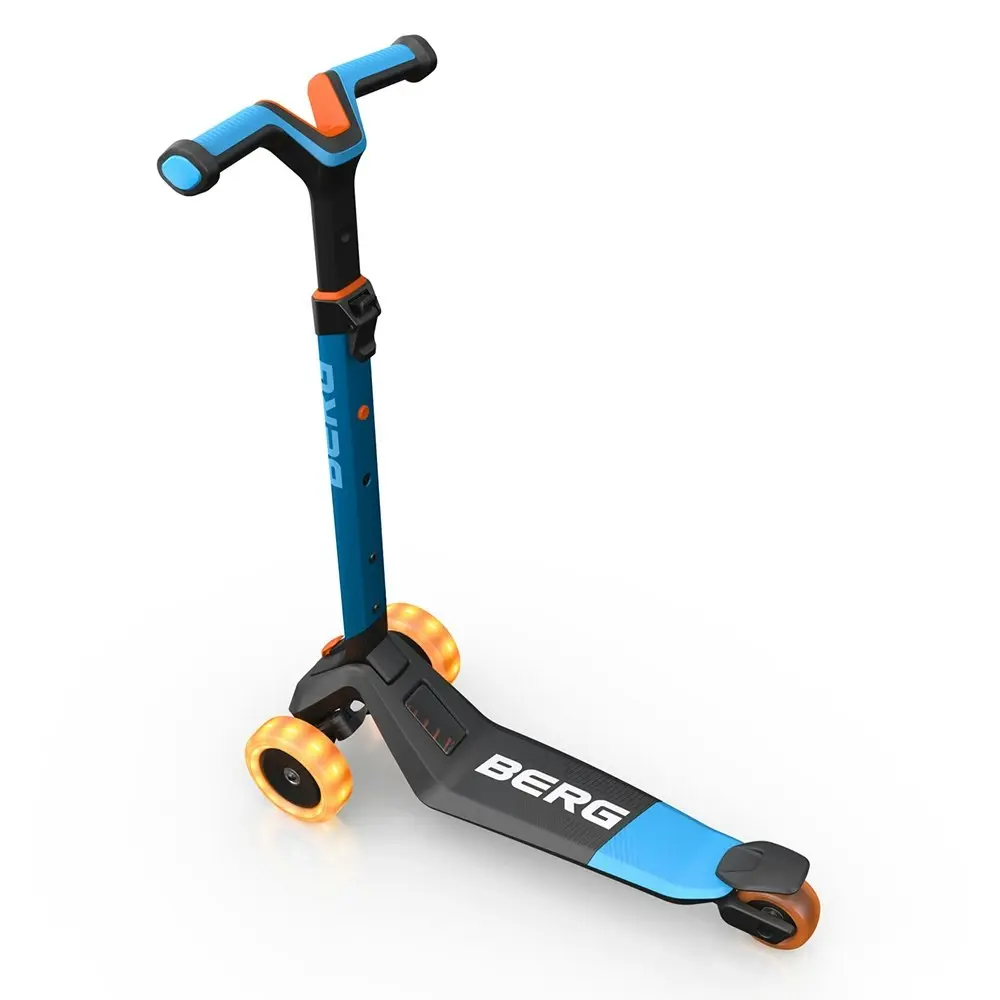 BERG Nexo Foldable Kids' Scooter with Lights – Blue, Age 2+