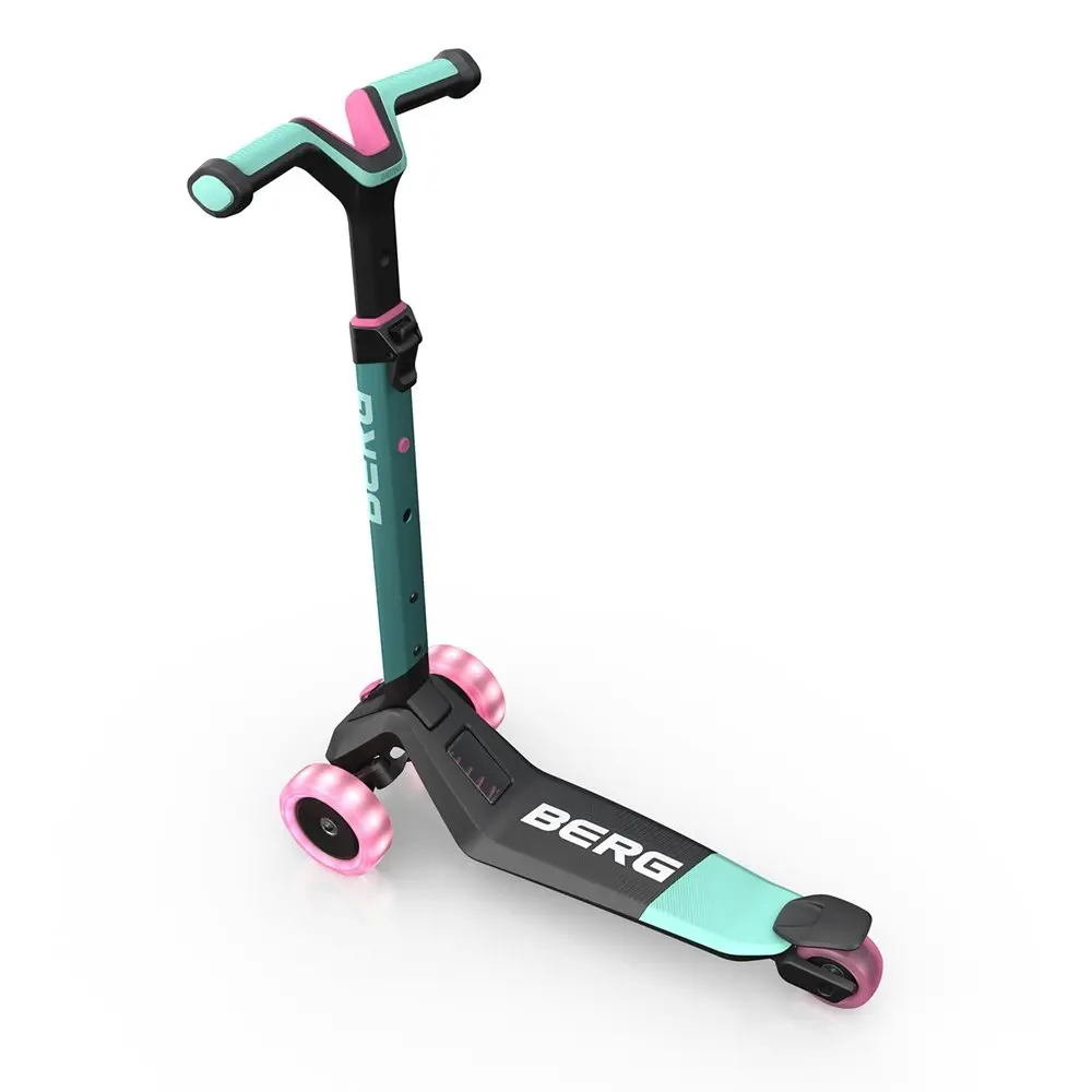 BERG Nexo Foldable Kids' Scooter with Lights – Mint, Age 2+