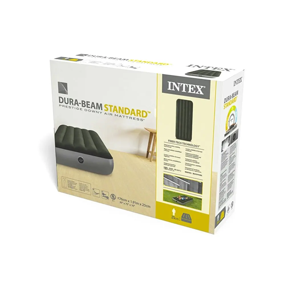 Intex Cot Dura-Beam Prestige Downy Airbed Inflatable Mattress Bed Junior Twin