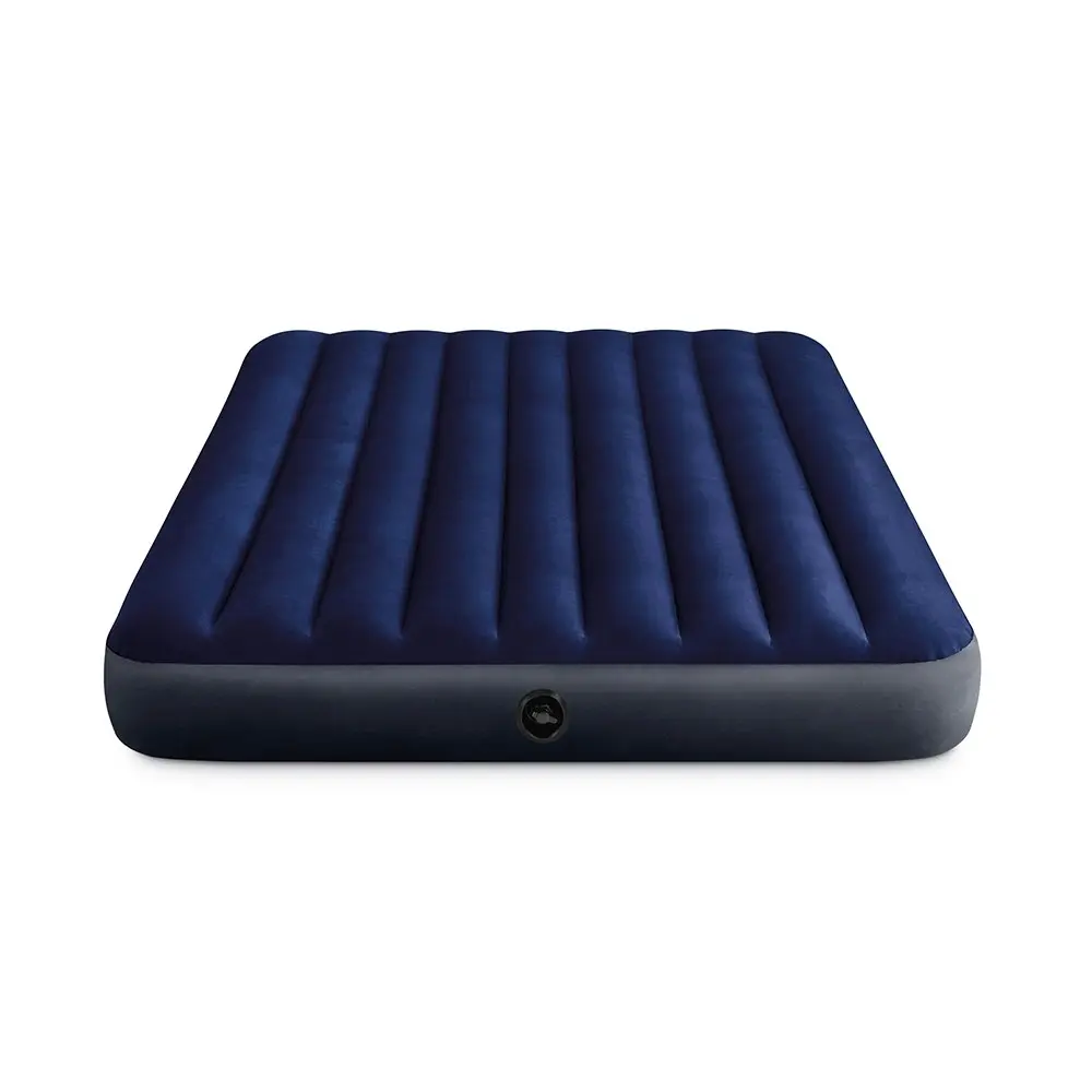 Intex Dura-Beam Classic Queen Inflatable Mattress Airbed BL w/Pillows/Hand Pump