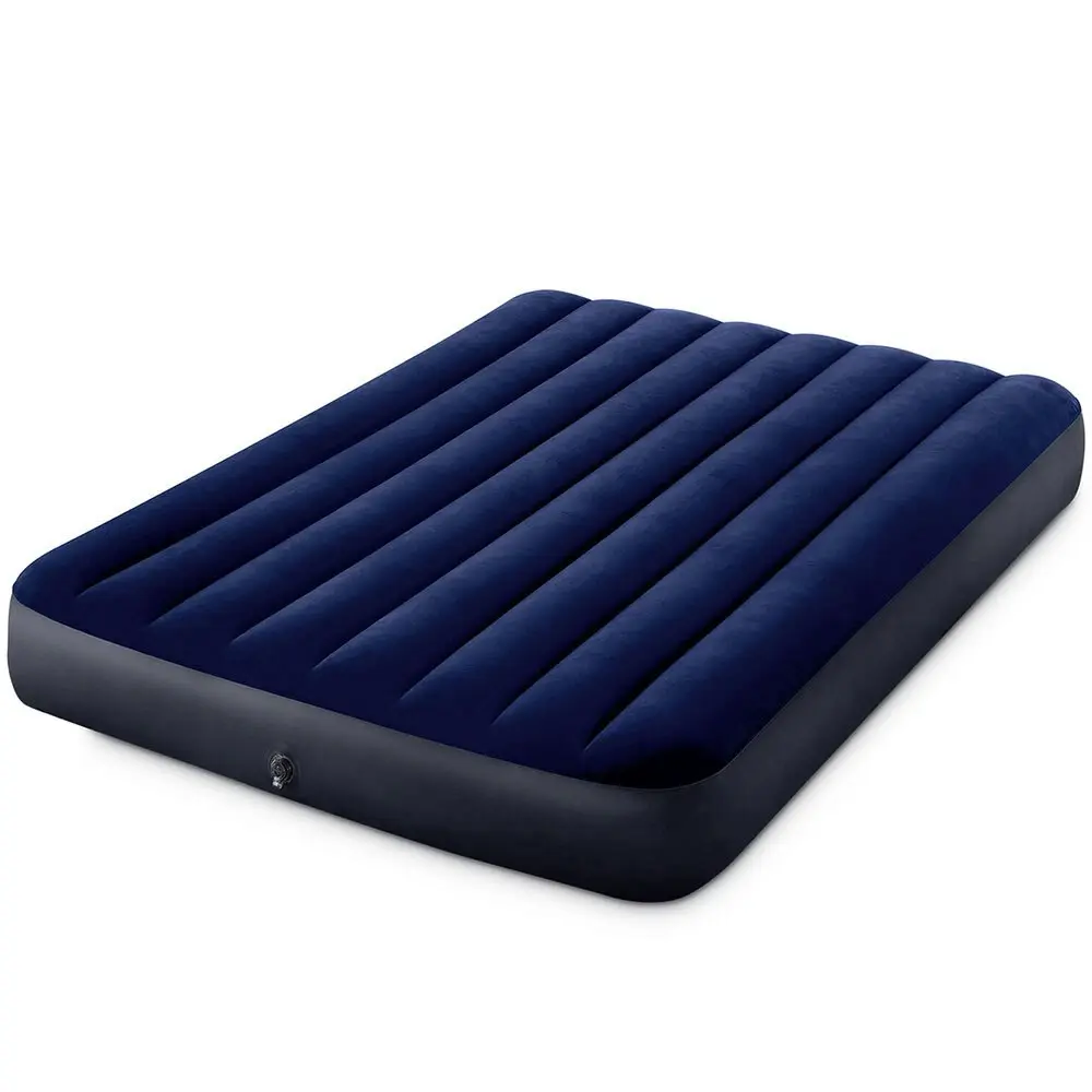 Intex Dura Beam 137x191cm Air Bed Full Downy Airbed Inflatable Mattress Blue