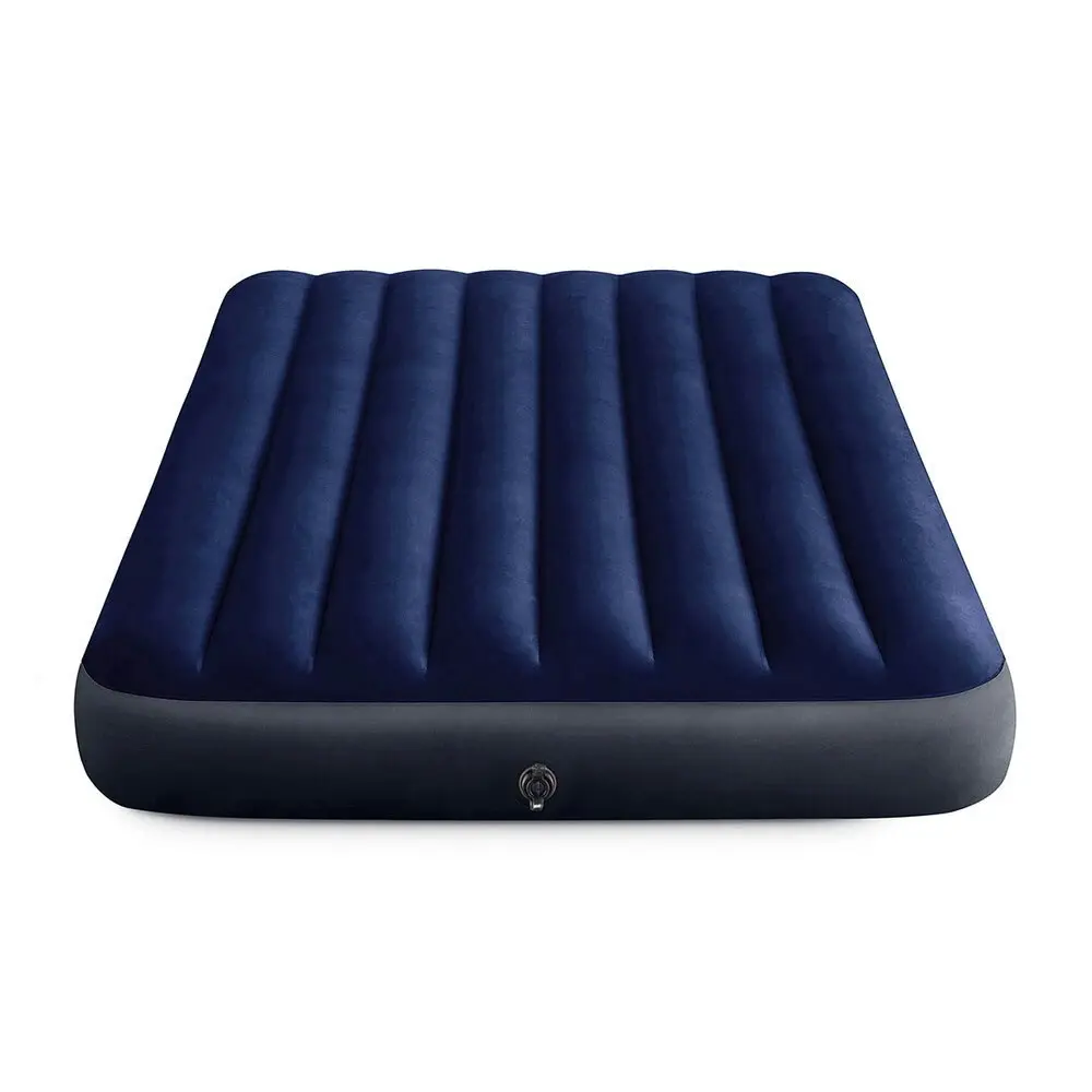 Intex Dura Beam 137x191cm Air Bed Full Downy Airbed Inflatable Mattress Blue