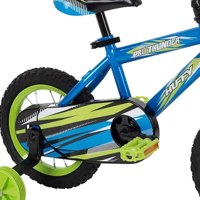 Huffy Pro Thunder 12in Kids Bicycle Bike 3-5yr/94-109cm Blue w/Training Wheels