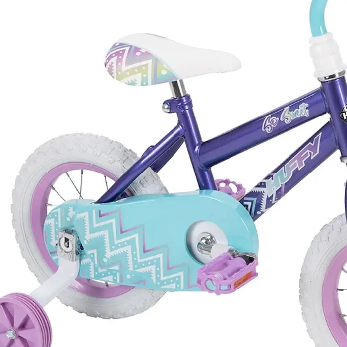 Huffy So Sweet 12in Kids Bicycle Bike 3-5yr/94-109cm Purple w/Training Wheels