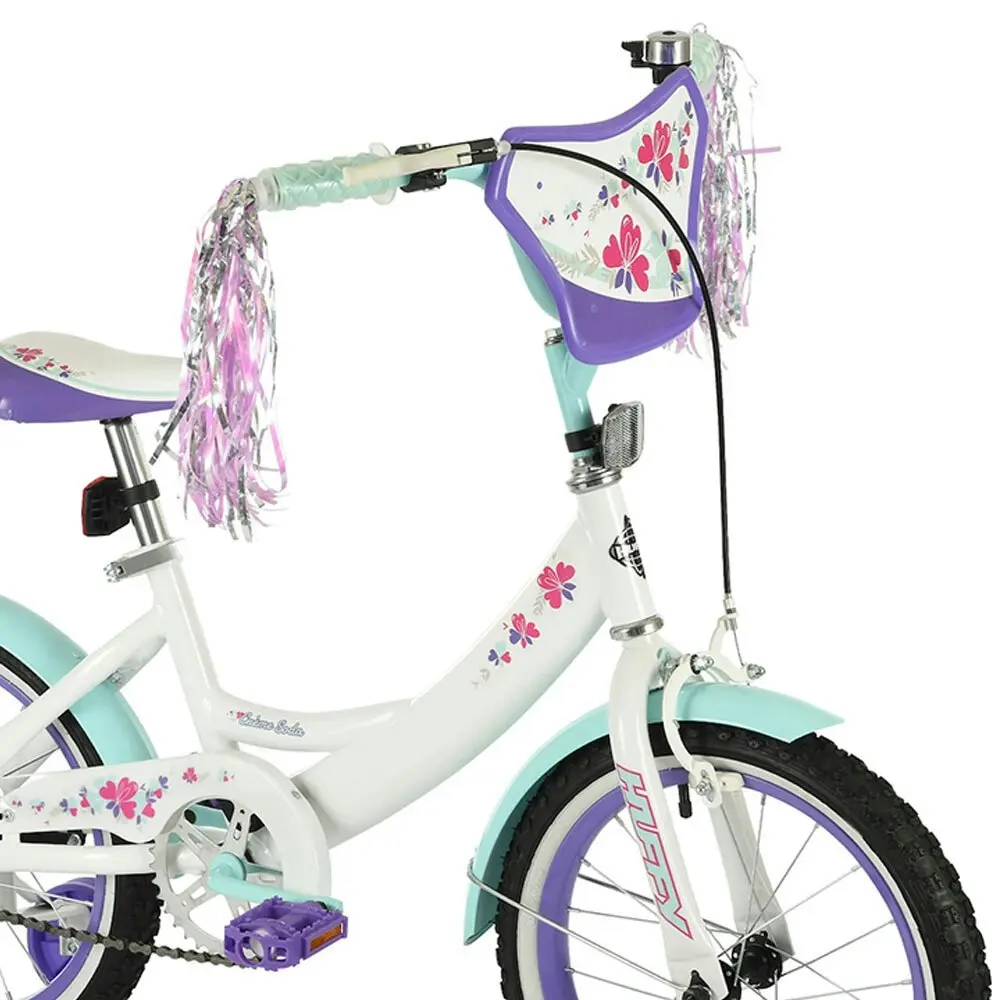 Huffy Creme Soda 16" Kids Bicycle Bike 4-6yr/107-122cm White w/Training Wheels