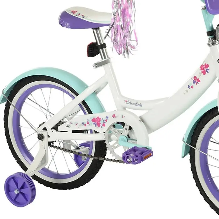 Huffy Creme Soda 16" Kids Bicycle Bike 4-6yr/107-122cm White w/Training Wheels