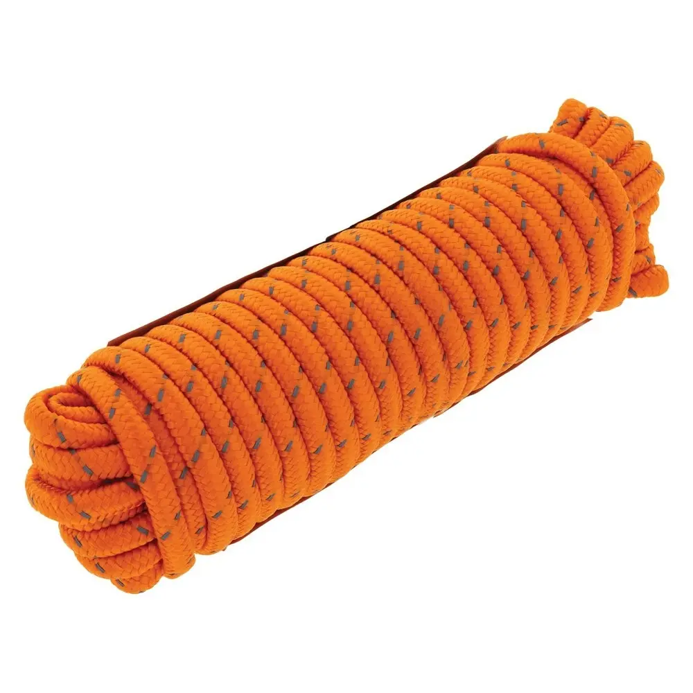 2x Hulk 4X4 Durable 15m Hi-Vis Reflective Rope String For Camping/Boating Orange