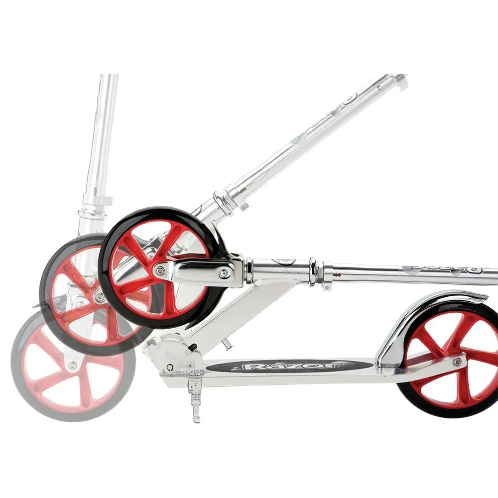 Razor A5 Lux Foldable Kick Scooter Silver/Red Kids/Childrens Ride On Toy 8y+