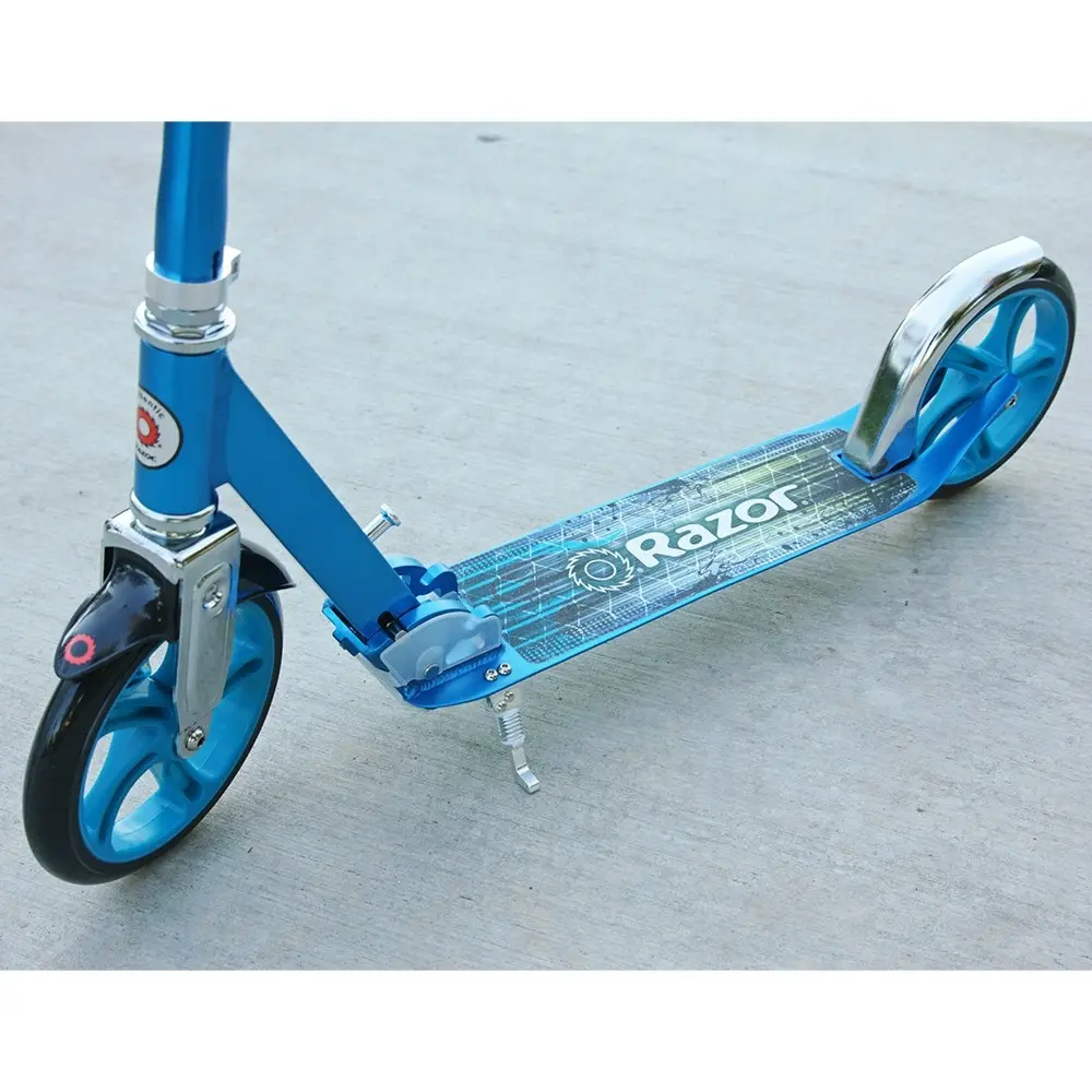 Razor A5 Lux Foldable Kick Scooter Blue w/Stand Kids/Childrens Ride On Toy 8y+