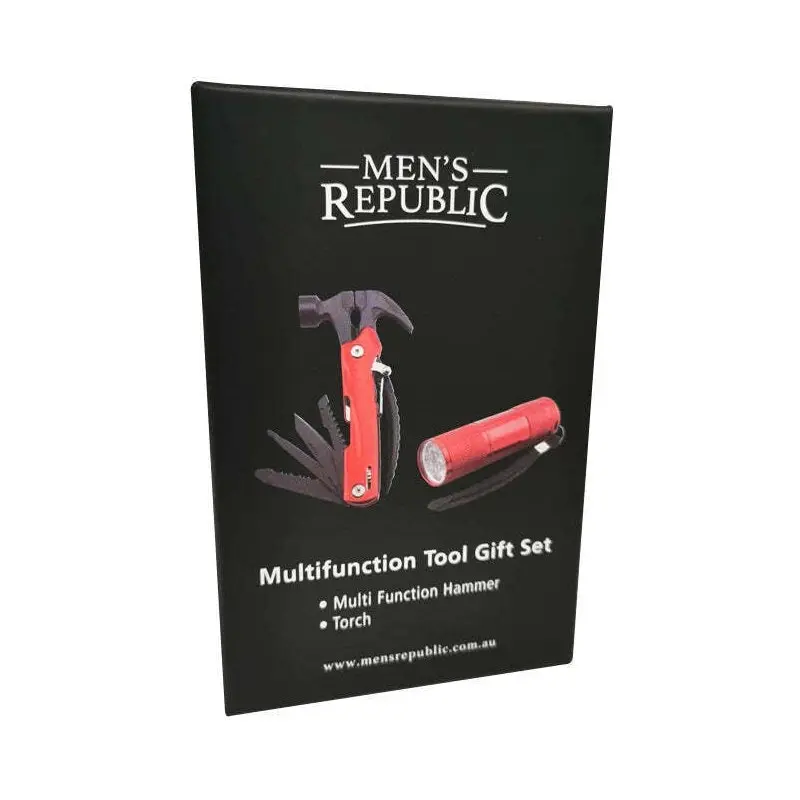 Men's Republic Stainless Steel Gift Pack Multifunction Hammer/Torch/Knife Tool