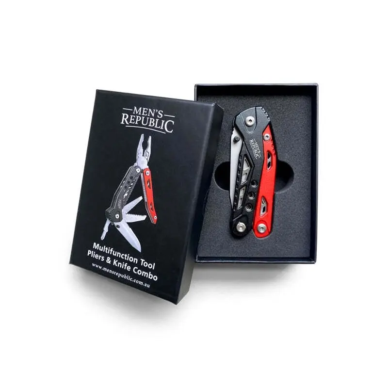 Men's Republic Stylish 7 In 1 Multi Tool Pliers & Knife Home DIY Gift Set