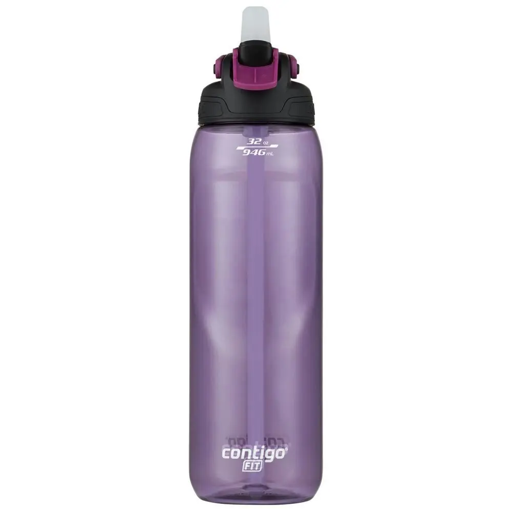 Contigo Fit Autospout Tritan Water/Drink Bottle w/ Straw 946ml Tumbler Grape