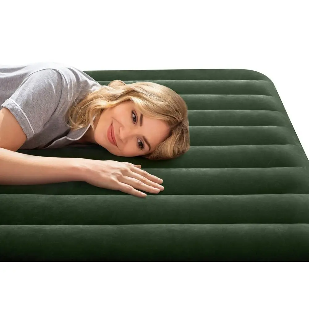 Intex Queen Size Dura-Beam Prestige Inflatable Downy Airbed 152x203x25cm