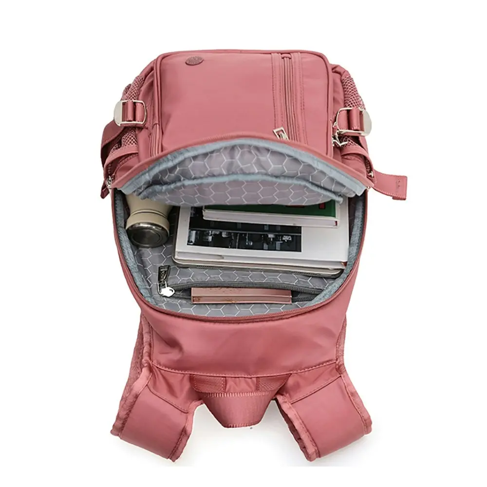 Tosca Anti-Theft RFID Blocking Security Travel Shoulder Backpack Bag - Coral