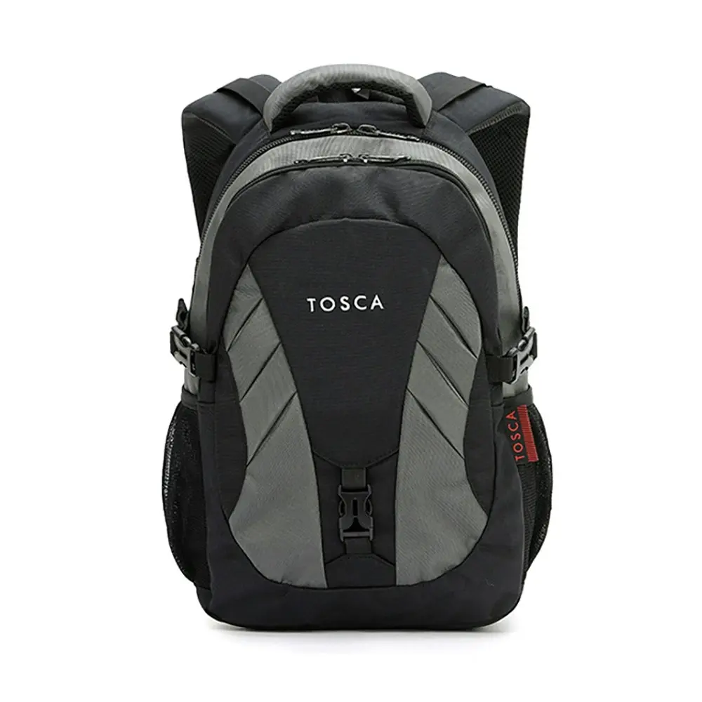 Tosca 20L/42x27x17cm Padded Multi Compartment Shoulder Backpack Bag - Grey/Black