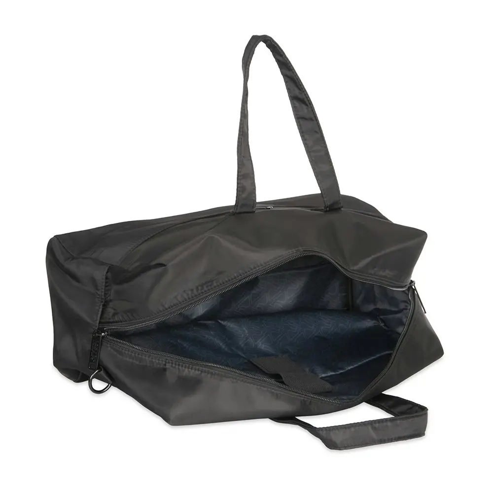 Travel Gear 25x39cm Women's Overnight Weekender Duffle Nylon Carry Bag Black