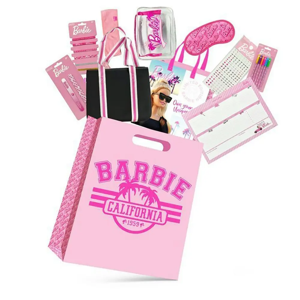 Barbie Teen Kids Showbag w/ Cosmetic Headband/Hair Ties Pen Set Nail Stickers