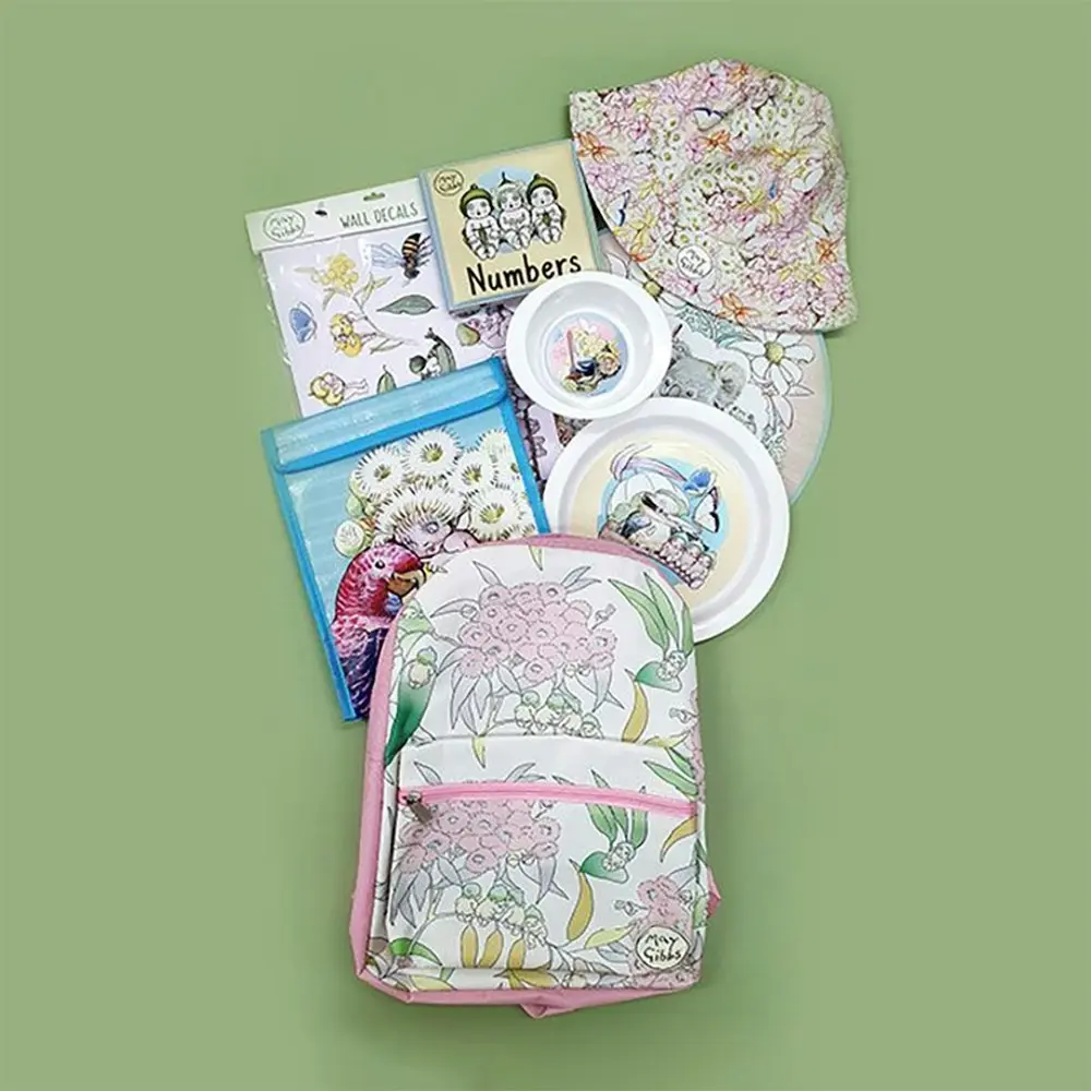 May Gibbs Kids Showbag Backpack/Bath Book Bucket Hat Plate/Cooler Bag Placemat