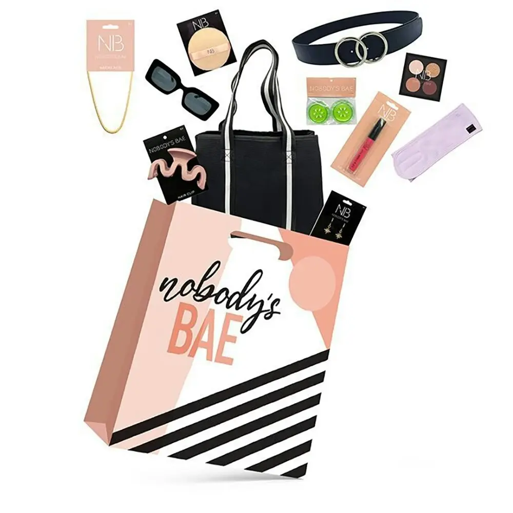 Nobody's Bae 23 Showbag Handbag/Belt Cleansing Puff/Earrings Cosmetic Headband