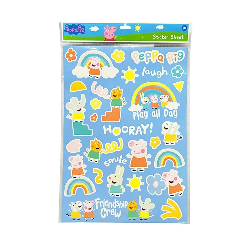 Peppa Pig 24 Kids Showbag Backpack/Bucket Hat Sticker Sheet/Ball Sticker Scene