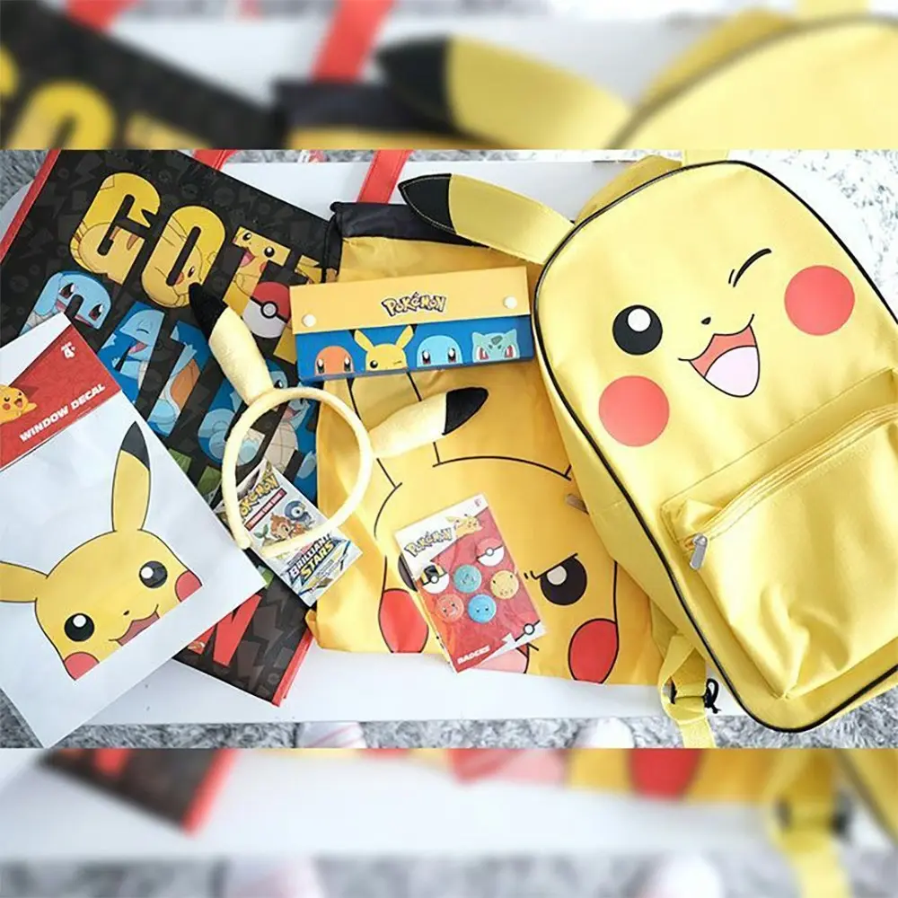 Pokemon Jnr 23 Kids Showbag Backpack/Badges/Drawstring Bag Headband/Window Decal