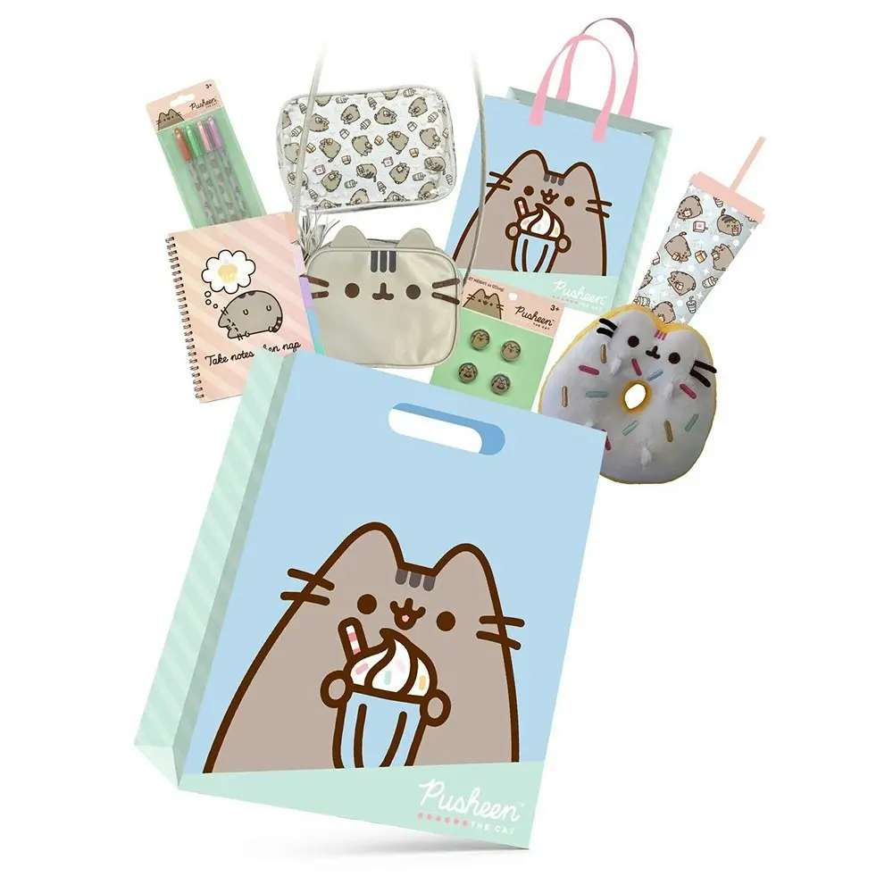 Pusheen 23 Kids Showbag Cosmetics Bag/Notebook Slurpee Cup/Donut Plush Earrings