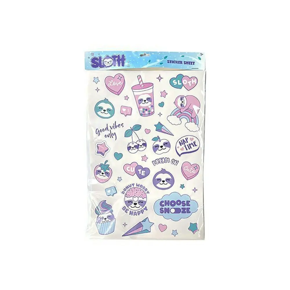 Sloth 23 Kids Showbag Backpack/Bracelet Set Drink Bottle/Hair Ties Nail Stickers