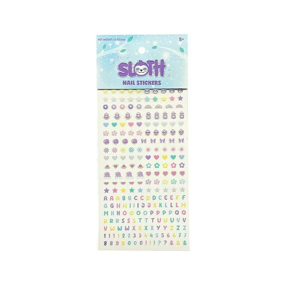 Sloth 23 Kids Showbag Backpack/Bracelet Set Drink Bottle/Hair Ties Nail Stickers