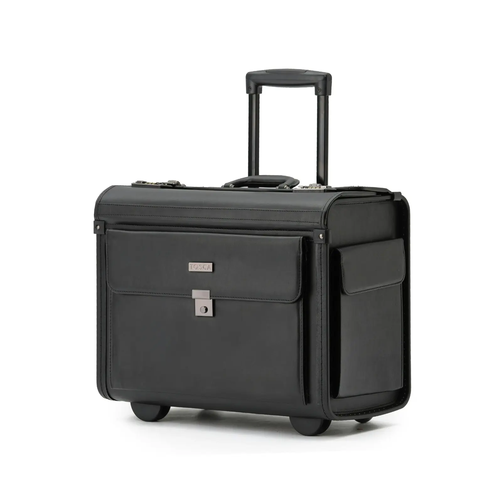 Tosca Pilot Wheeled Professional Business/Laptop Travel Suitcase Bag Black