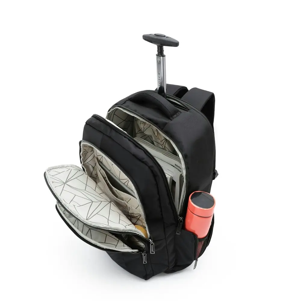 Tosca Oakmont Trolley Wheeled Ballistic Fabric Backpack Bag 50x35x25cm - Black