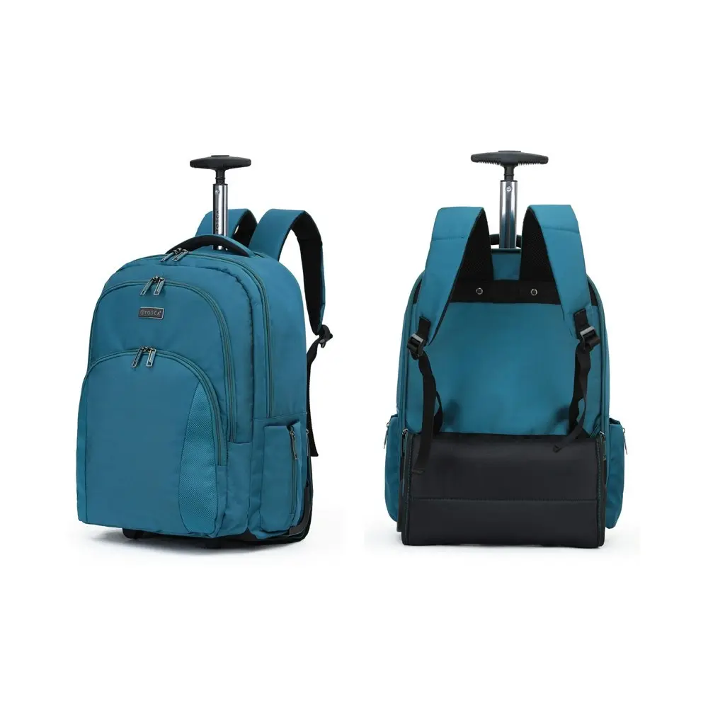 Tosca Oakmont Trolley Wheeled Ballistic Fabric Backpack Bag 50x35x25cm - Teal