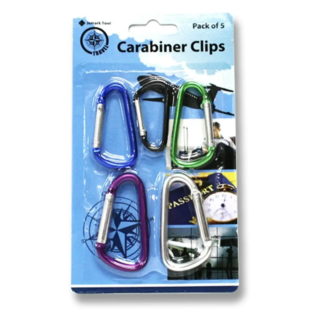 20pc Jemark Travel Outdoors Keychain Key Holder Carabiner Clips Assorted Set