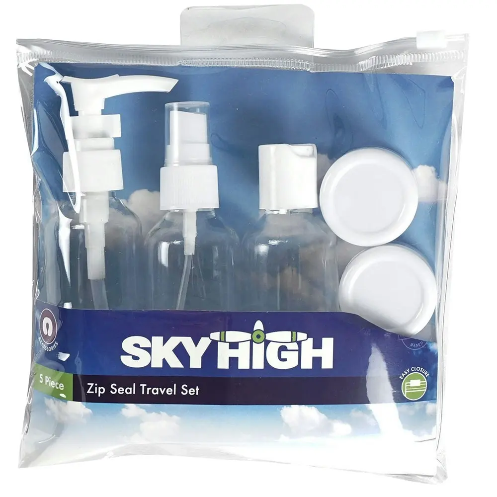 20pc Sky High Zip Seal Liquid Containers Bottle Pouch Luggage Organisation