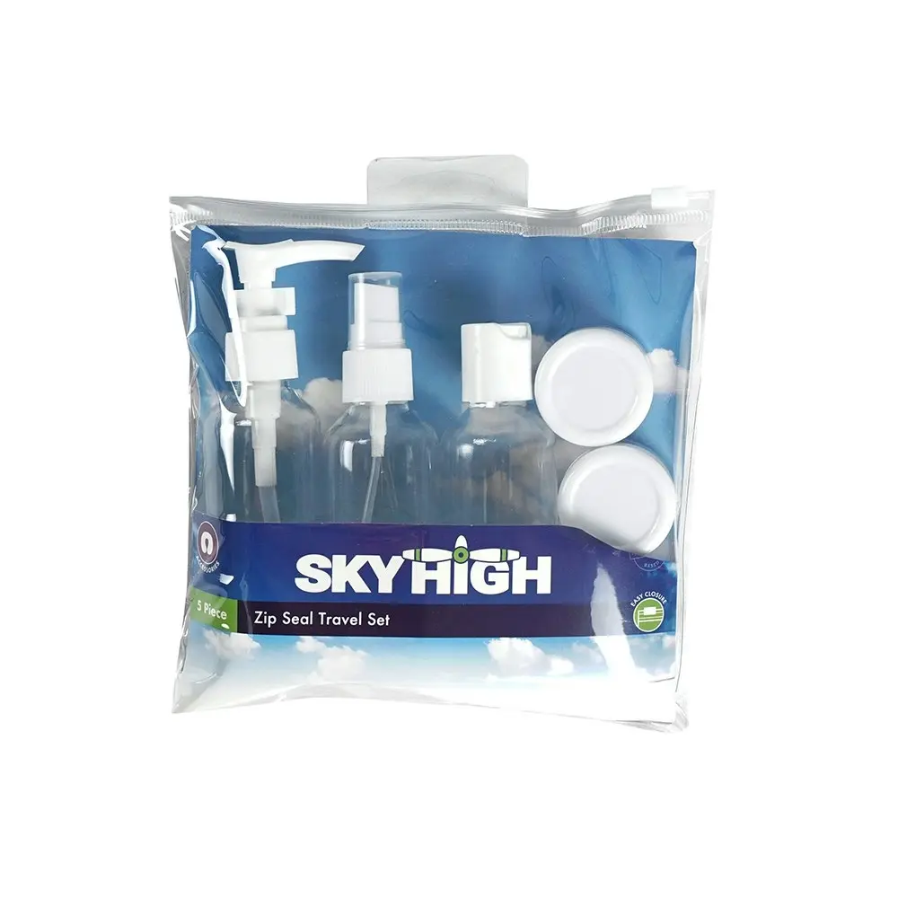 20pc Sky High Zip Seal Liquid Containers Bottle Pouch Luggage Organisation