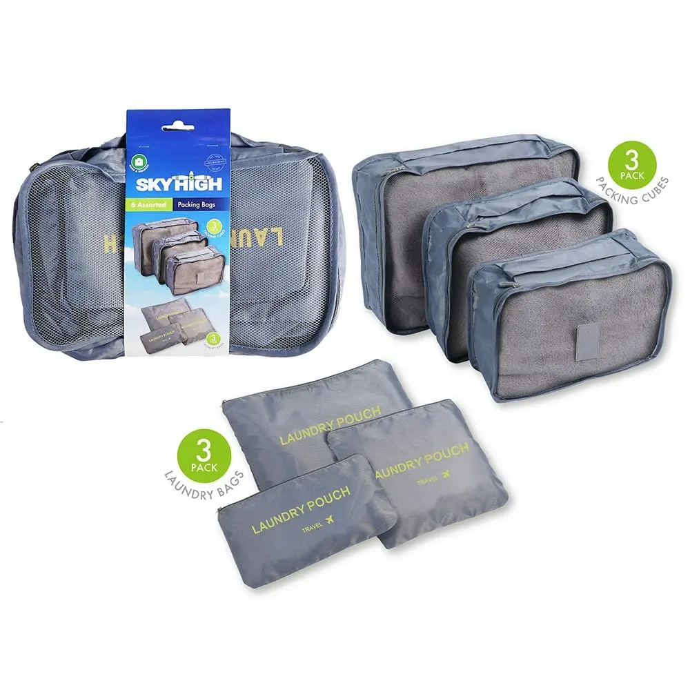 2x Sky High Travel Lightweight Luggage Storage Organisation Laundry Bags