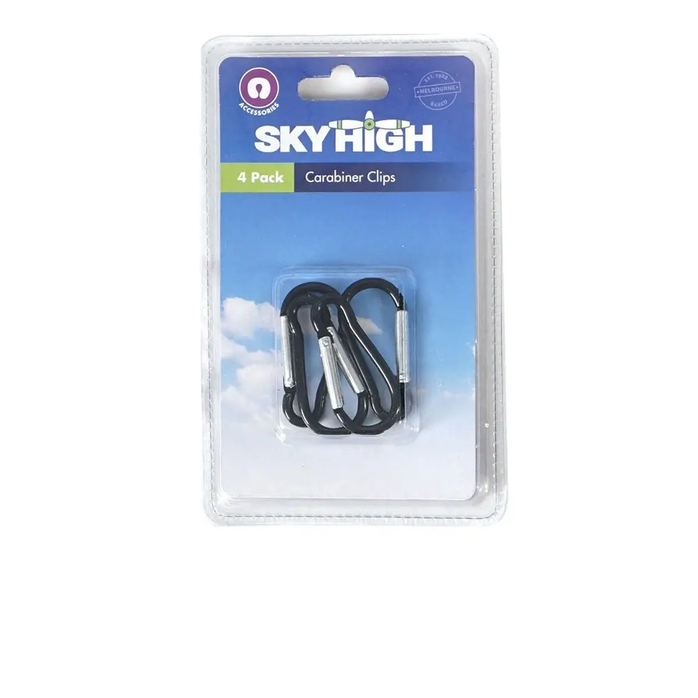 24pc Sky High Travel Carabiner Keychain Key Holder Clip Assorted Colours