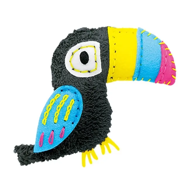 2x Avenir Sewing Key Chain Toucan Soft Plush Kids/Children Craft Activity 8y+