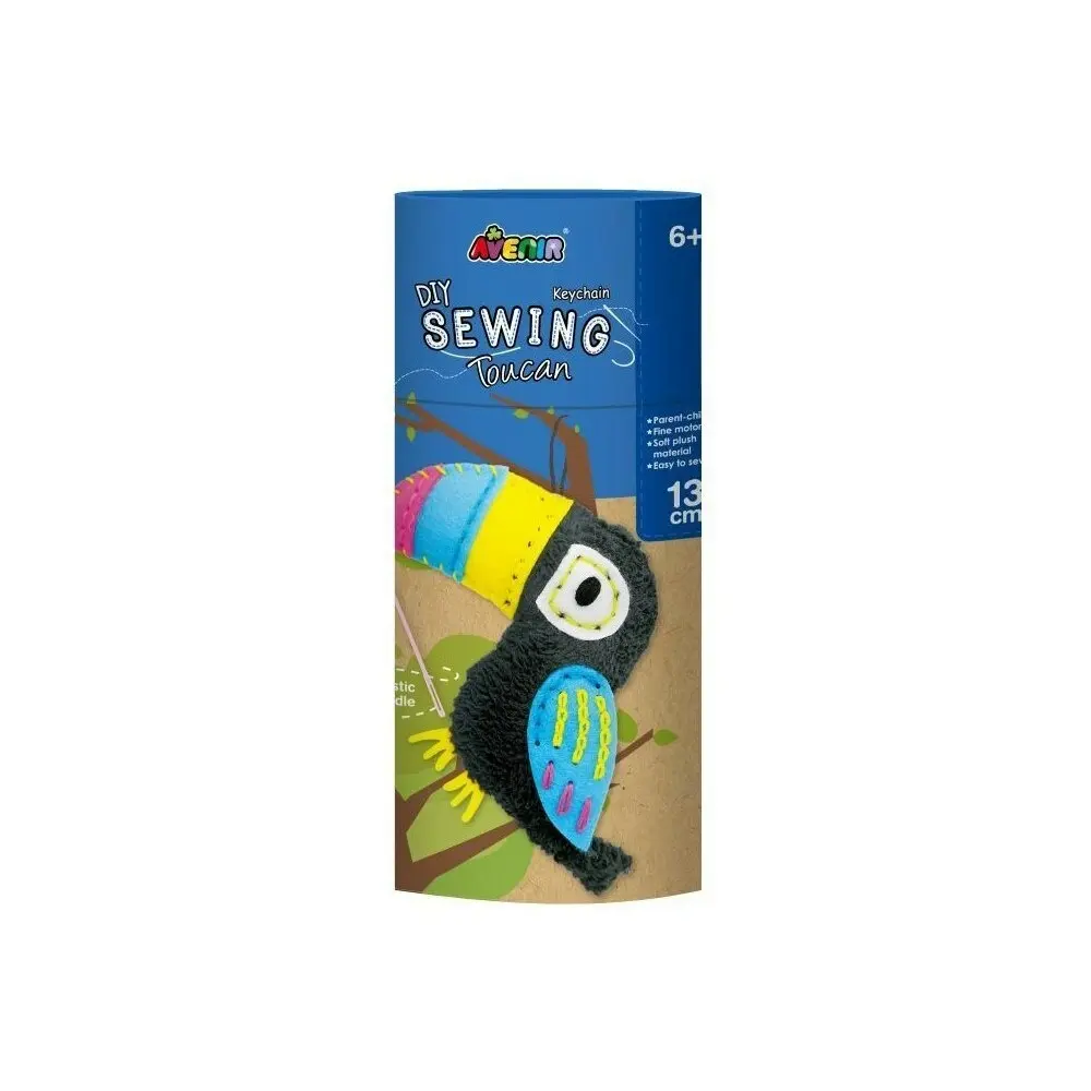 2x Avenir Sewing Key Chain Toucan Soft Plush Kids/Children Craft Activity 8y+